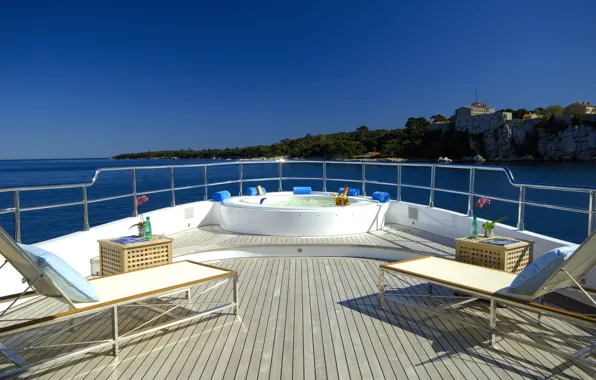 Wallpaper style, deck, interior, yacht, luxury motor yacht, Suite, design