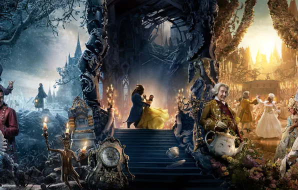 Picture fantasy, Emma Watson, poster, Ian McKellen, Beauty and the Beast, Luke Evans, Beauty and the …
