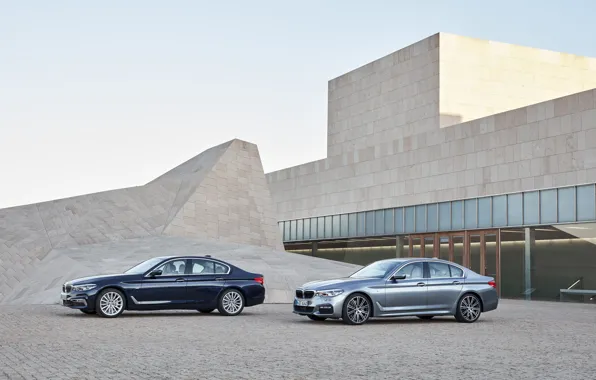 Picture the sky, grey, the building, BMW, architecture, xDrive, 540i, 530d