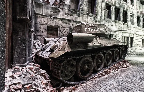 Poland, tank, T-34, Gdansk