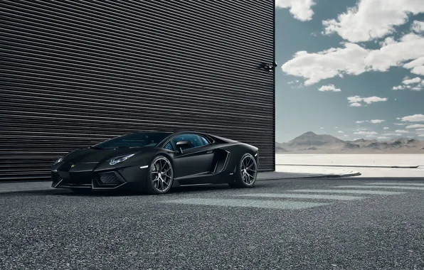 Picture Lamborghini, Black, LP700-4, Aventador, Performance, Supercar, Wheels, HRE