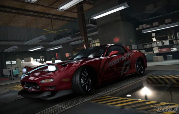 Wallpaper Tuning, Garage, Mazda Rx7, Need For Speed World For.