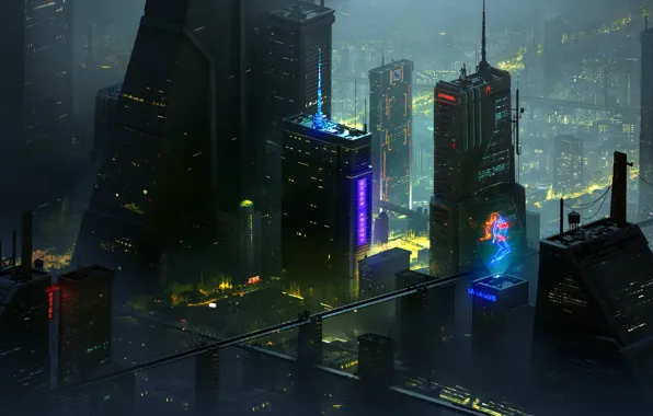 City Glow - Animated by TheFearMaster  Cyberpunk city, Futuristic city,  Neon wallpaper