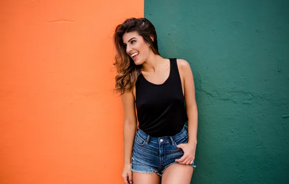 Face, smile, style, background, model, hair, beauty, Monica