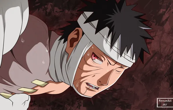 Naruto, Naruto, scars, Upholstered Uchiha