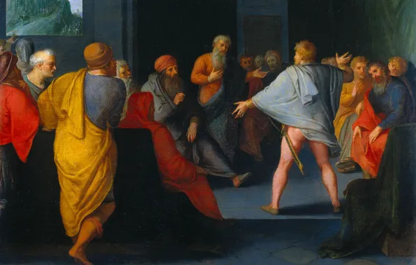 Picture trees, oil, picture, Otto van Veen, Meeting of the Gauls in Reims