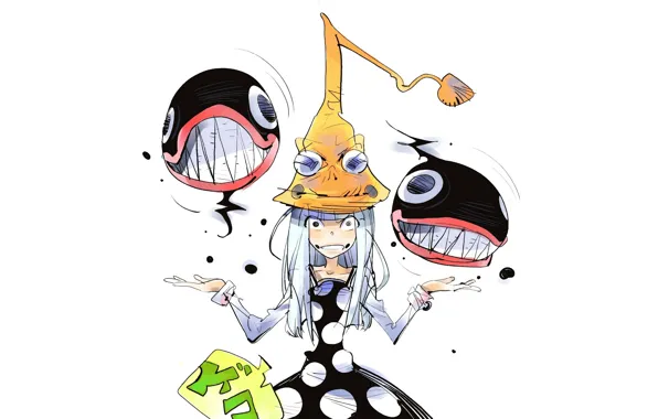 Girl, white background, Soul eater, Soul Eater