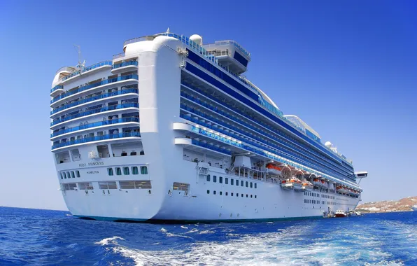 The ocean, ship, cruise liner