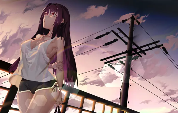 Picture girl, pose, city