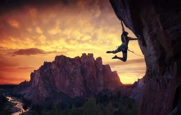 Mountains, rocks, sport, Oregon, climbing, Amanda Clark, Smith Rock State Park, hide