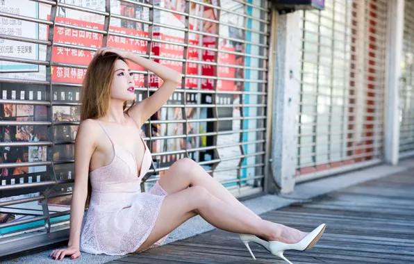 Picture girl, pose, street