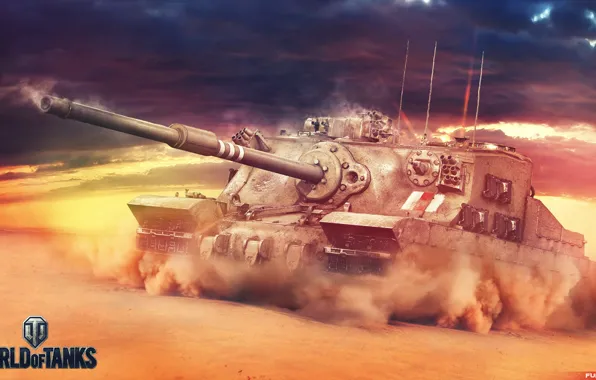 Game, Desert, UK, World of Tanks, FuriousGFX, Wargaming. Net, Tortois, Tortoise (A39)