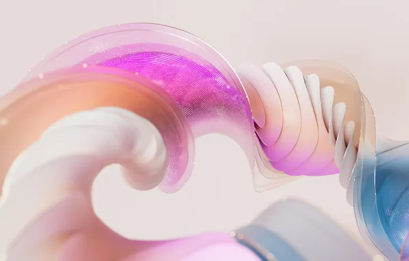 Picture abstraction, gradient, gradient, Pastel, Pastel, 3D Render, 3D rendering