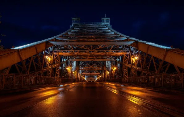 Picture bridge, night, Dresden