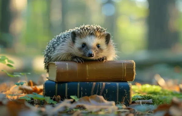 Forest, look, leaves, light, nature, Park, glade, books
