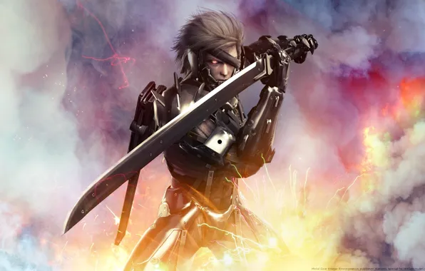 Picture sword, wallpaper, male, Metal Gear, Raiden, Rising, Revengeance, Raiden
