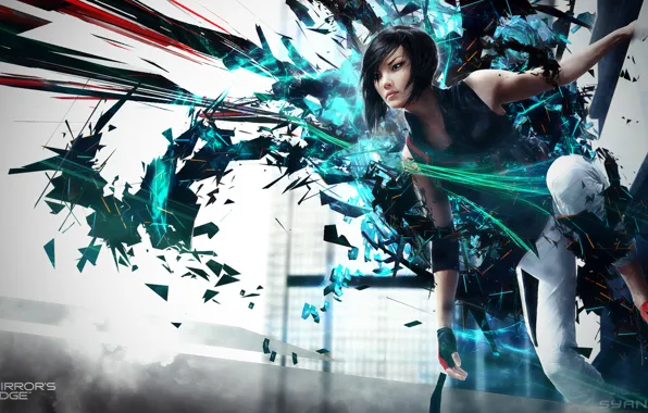 Picture abstract, girl, background, Electronic Arts, DICE, video games, Faith, Mirrors Edge 2