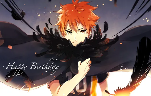 Wings, guy, volleyball, Haikyuu, Hinata