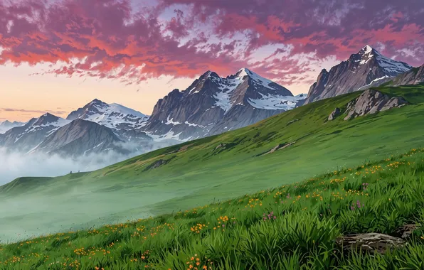 Picture beautiful, springtime, weather, blooming