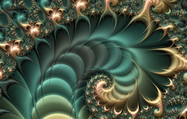Abstraction, pattern, fractals, spiral, fractal, ornament, abstract background