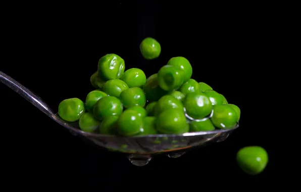 Macro, polka dot, spoon