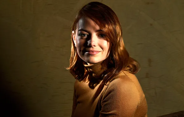 Smile, background, portrait, makeup, actress, hairstyle, photoshoot, redhead