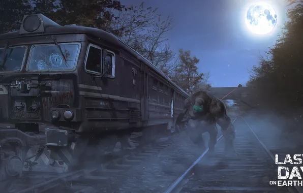 Wallpaper Night, Train, Moon, Monster, Night, Train, Sniper.