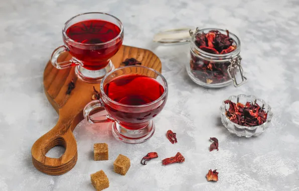 Tea, Cup, karkade