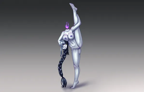 Girl, sexy, erect nipples, long hair, legs, pussy, nipples, boobs