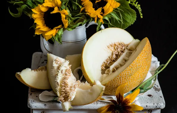 Summer, sunflower, melon