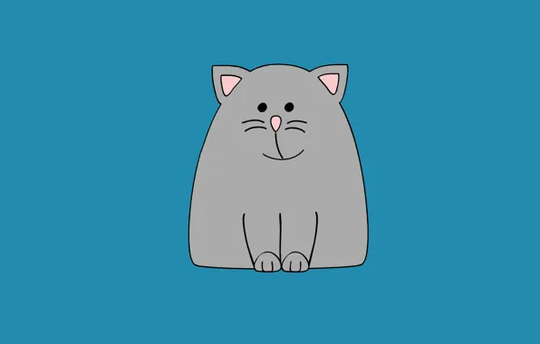 Picture cat, cat, minimalism, cat