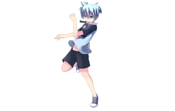 Minimalism, knife, guy, The class assassins, Shiota Nagisa