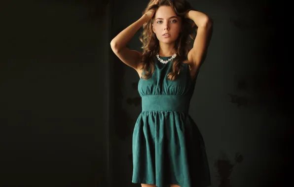 Picture girl, sexy, long hair, dress, smile, beautiful, pretty, lips