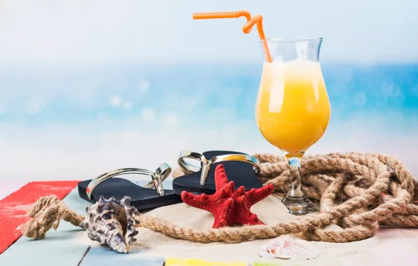 Sea, beach, summer, stay, juice