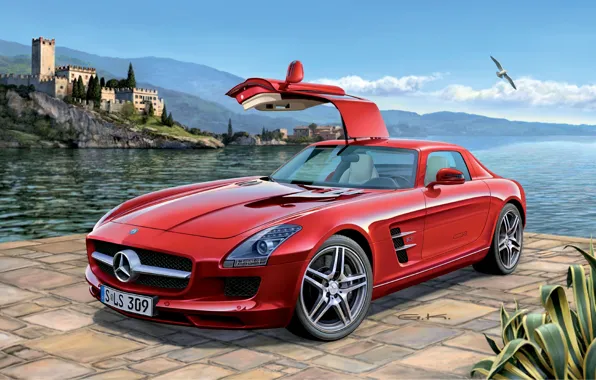 Mercedes-Benz, Sea, Germany, Seagull, SLS AMG