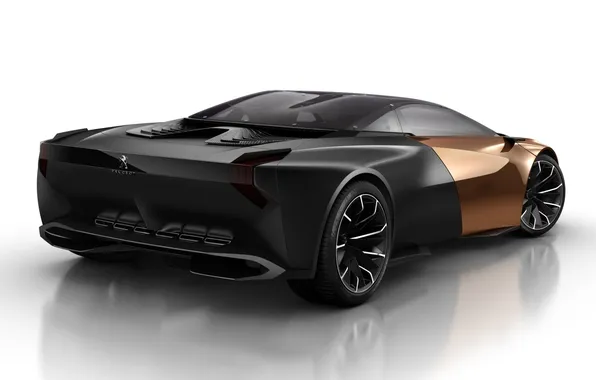 Concept, background, Peugeot, the concept, Peugeot, supercar, rear view, Onyx