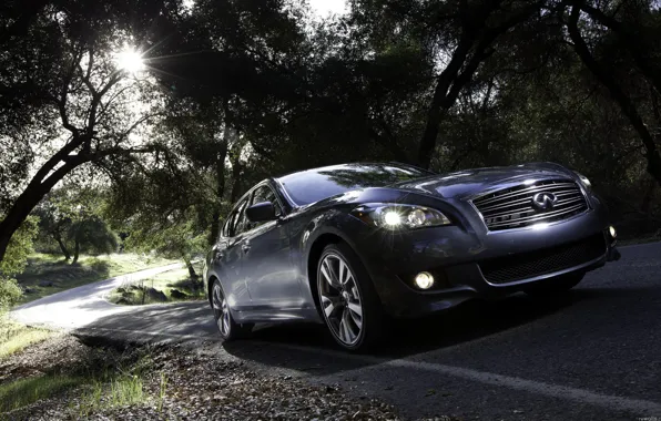Road, forest, Infinity