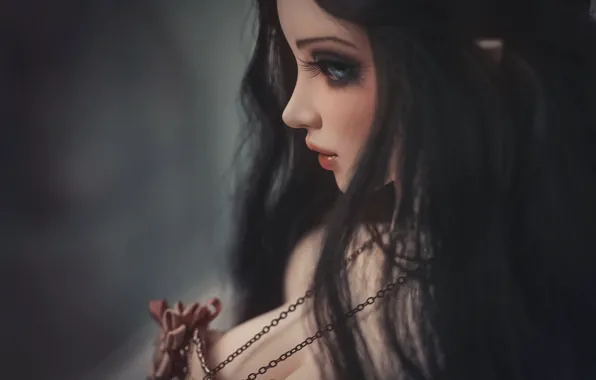 Hair, doll, profile