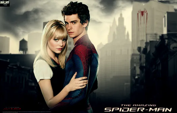 Peter, Gwen, the amazing spider man