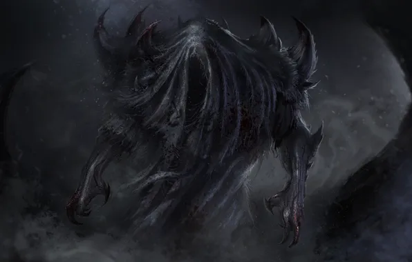 The demon, Darkness, Art, Art, Fiction, Illustration, Concept Art, Characters