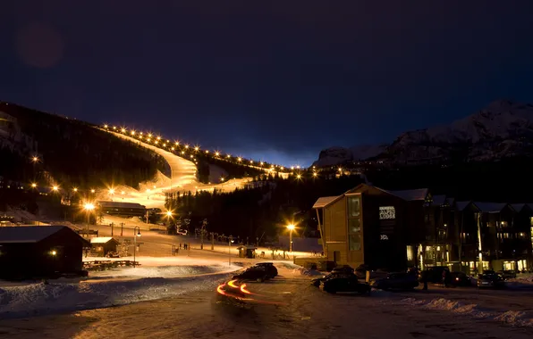 Landscape, night, nature, photo, Norway, lights, Valley Hemsedal
