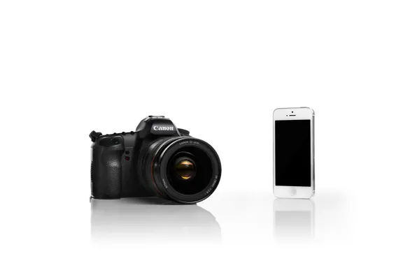 Picture iPhone, White, Canon, Camera, Silver, Backgraund