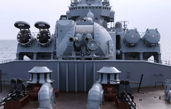 Moscow, installation, cruiser, installation, artillery, rocket, guards, the project 1164