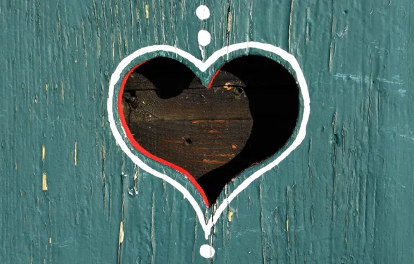 Picture trees, heart, hole