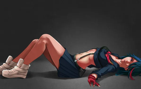 Look, girl, background, lies, form, art, kill la kill, matoi ryuuko