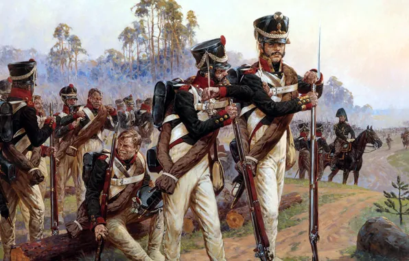 Picture soldier, war, history, uniform, Averyanov Alexander, june 1812
