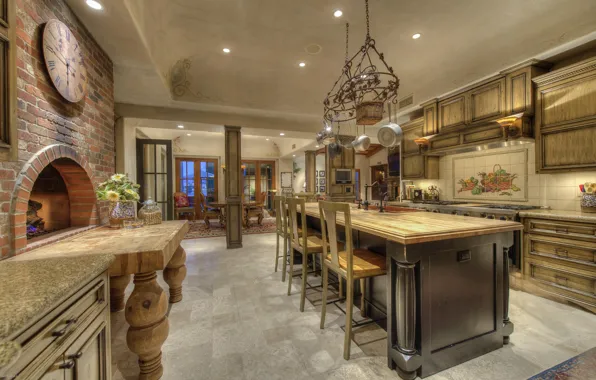 Design, style, Villa, interior, kitchen, oven, dining room, living space