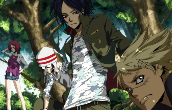 Forest, guys, gang, Katekyo Hitman reborn, Teacher mafia Reborn
