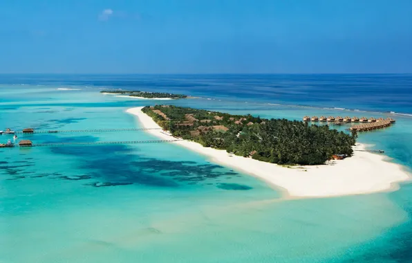 Islands, nature, the ocean, the Maldives, Maldives, islands