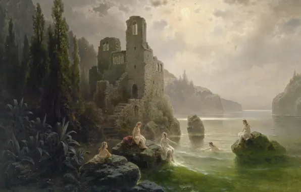 Picture picture, painting, painting, Bathers